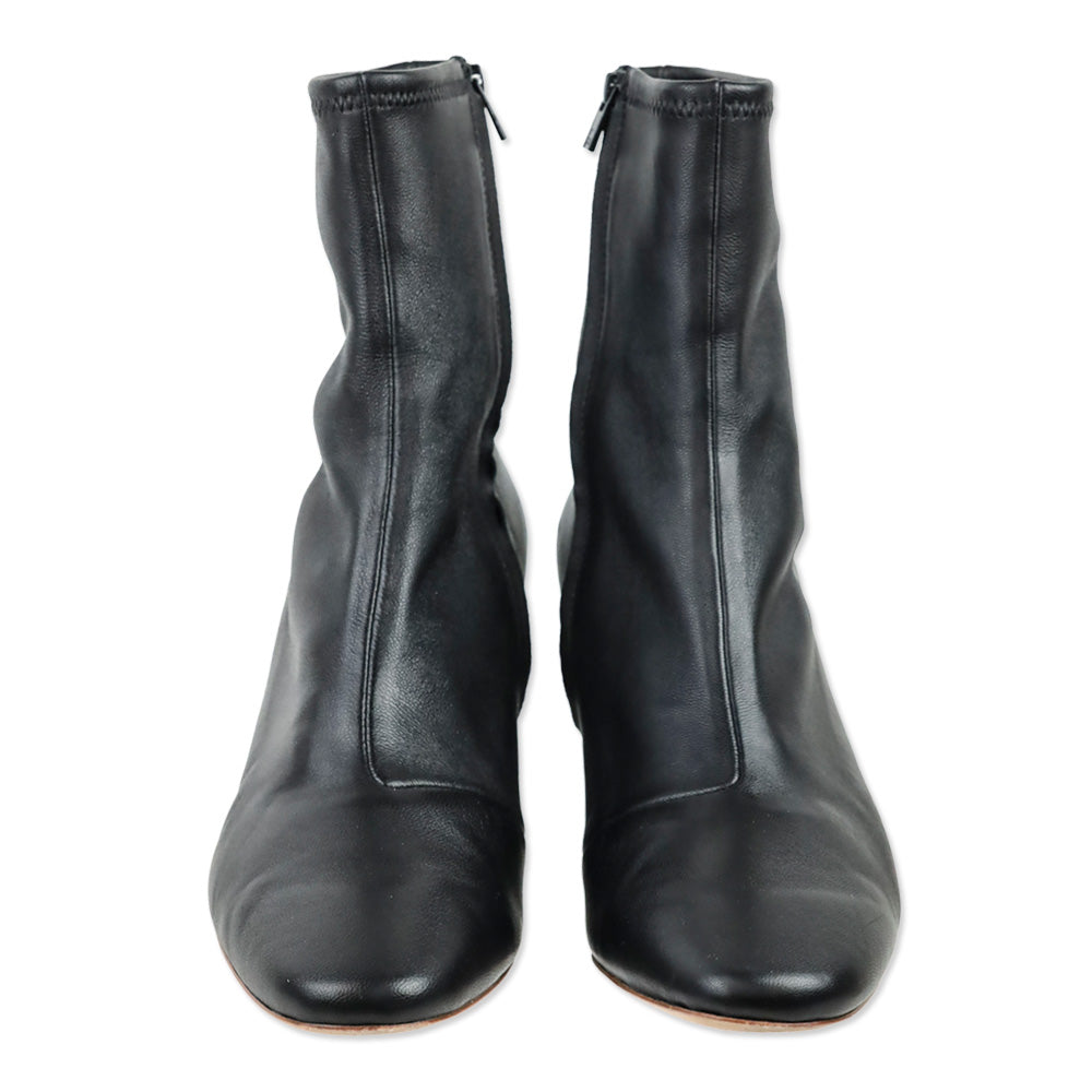 Loeffler Randall Black Leather Ankle Boots