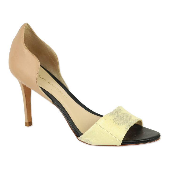 Loeffler Randall Charlotte Snakeskin Buff D’orsay Pump