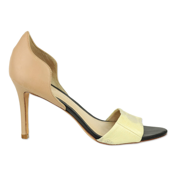 Loeffler Randall Charlotte Snakeskin Buff D’orsay Pump