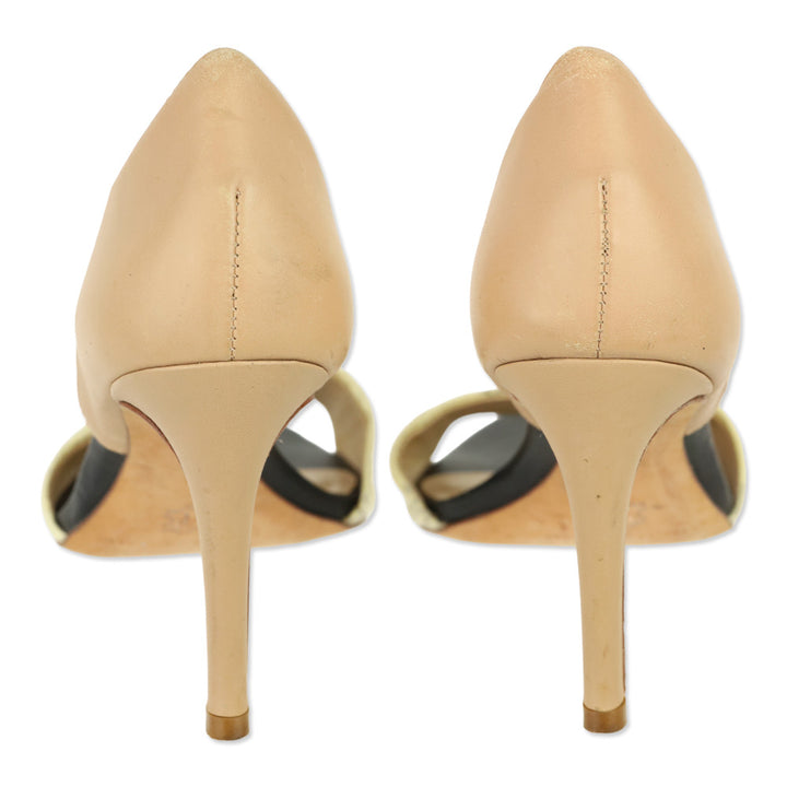 Loeffler Randall Charlotte Snakeskin Buff D’orsay Pump