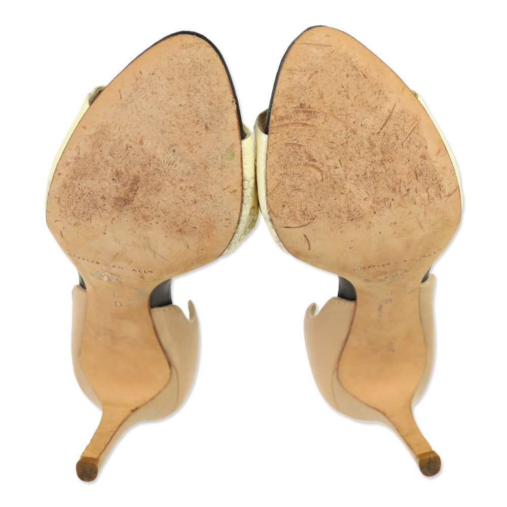 Loeffler Randall Charlotte Snakeskin Buff D’orsay Pump