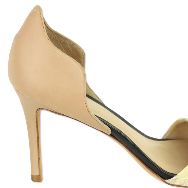 Loeffler Randall Charlotte Snakeskin Buff D’orsay Pump