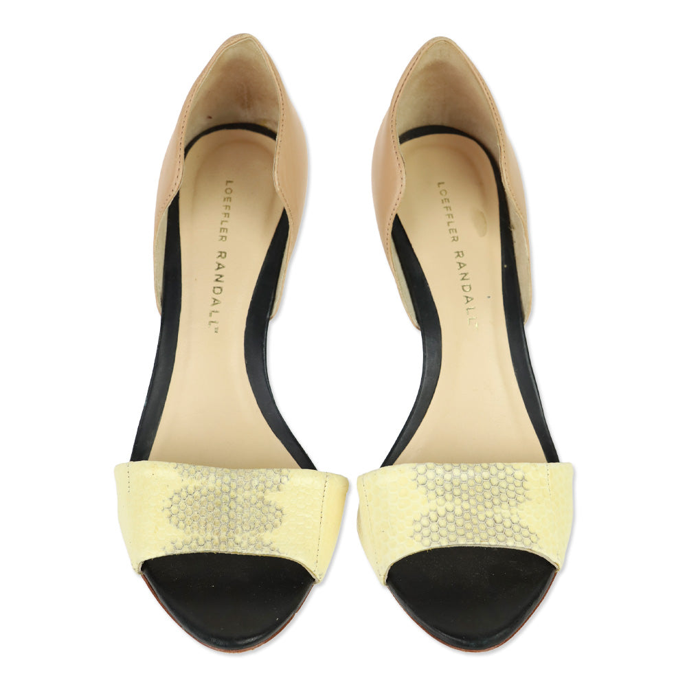 Loeffler Randall Charlotte Snakeskin Buff D’orsay Pump