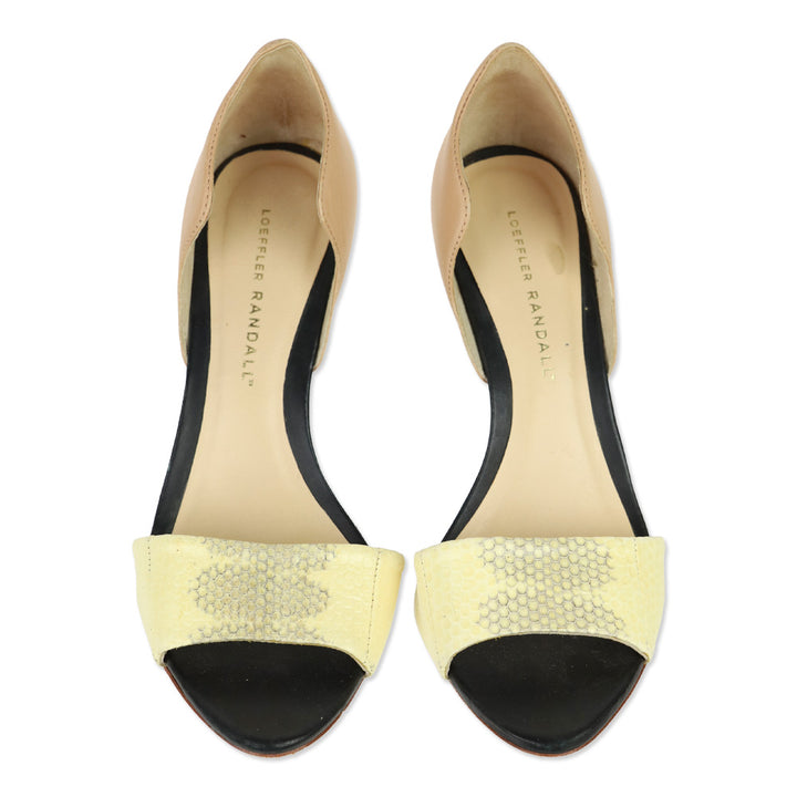Loeffler Randall Charlotte Snakeskin Buff D’orsay Pump