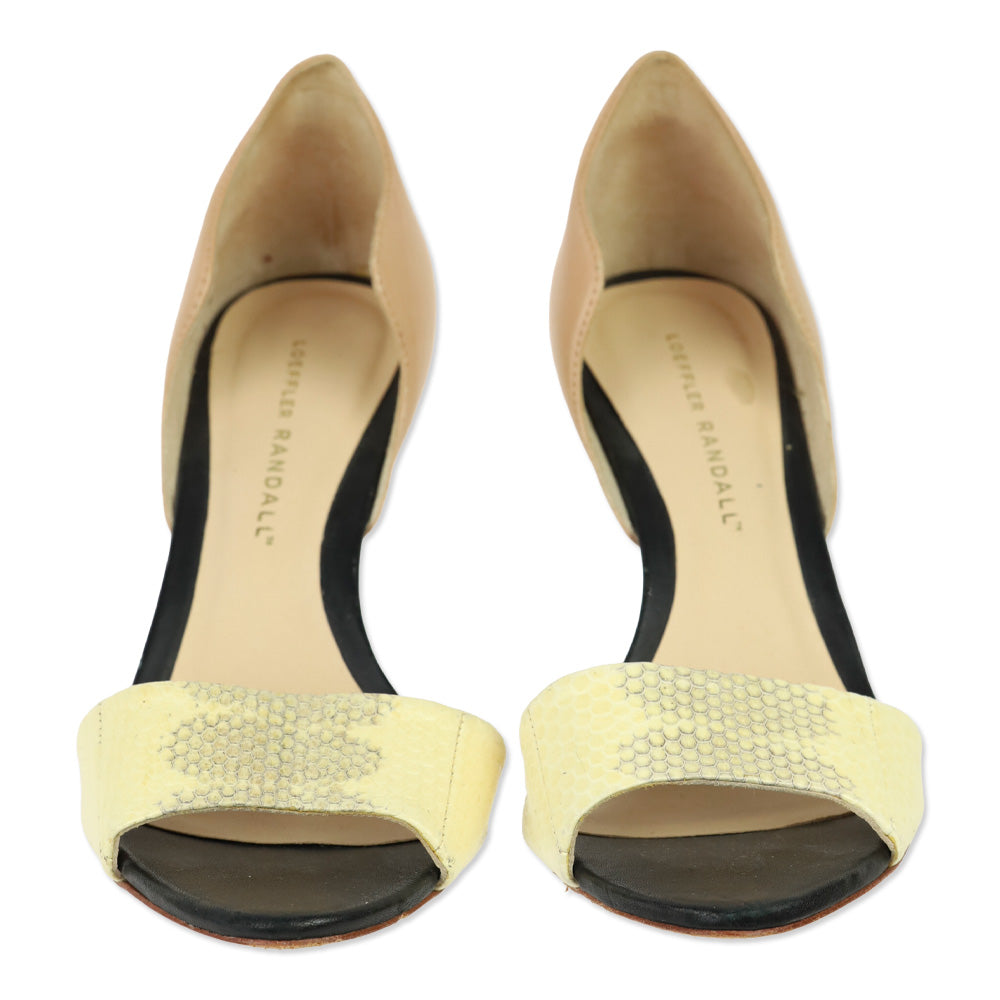 Loeffler Randall Charlotte Snakeskin Buff D’orsay Pump