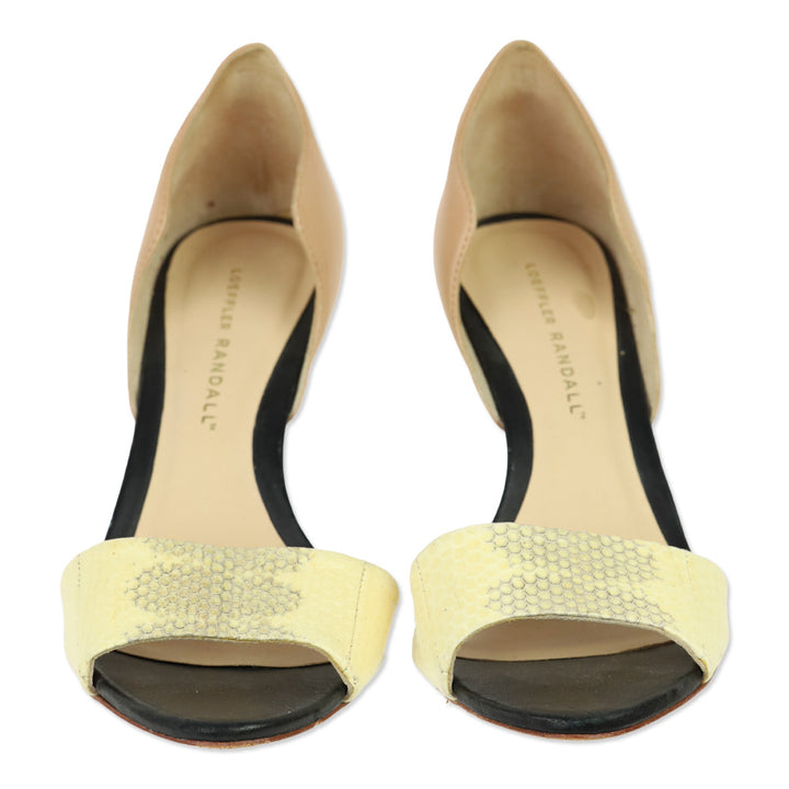 Loeffler Randall Charlotte Snakeskin Buff D’orsay Pump