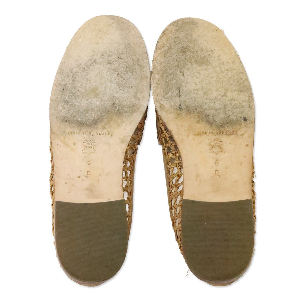 Loeffler Randall Rachel Crochet Raffia Penny Loafers