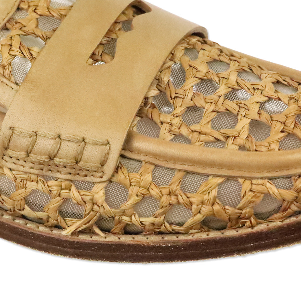 Loeffler Randall Rachel Crochet Raffia Penny Loafers