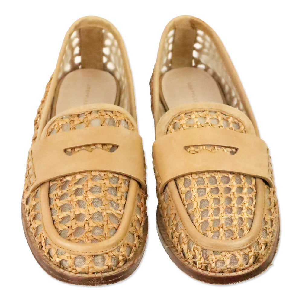 Loeffler Randall Rachel Crochet Raffia Penny Loafers