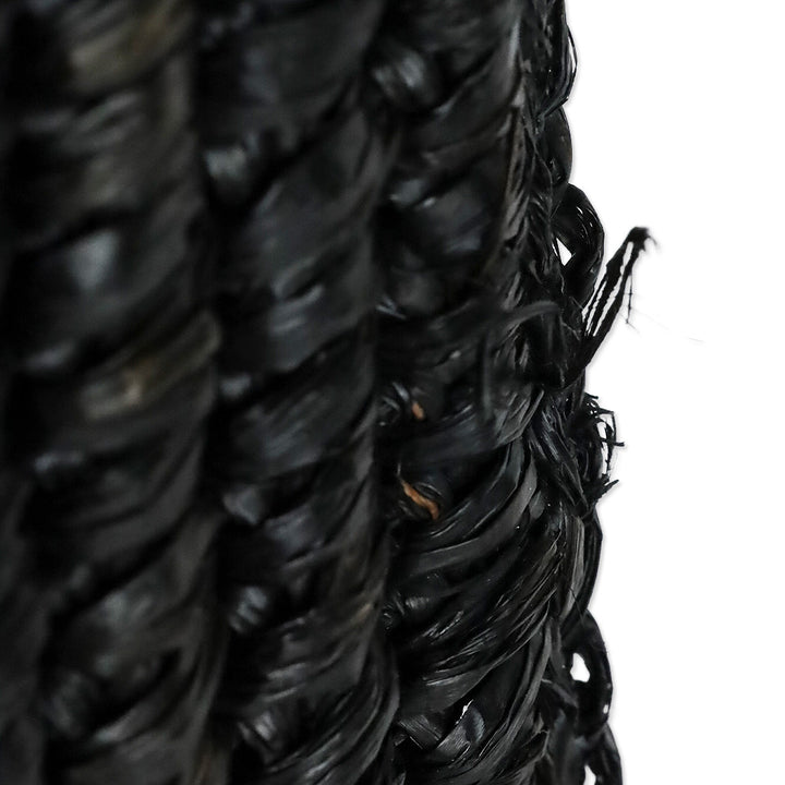 Loeffler Randall Tassel Pompom Black Raffia Clutch