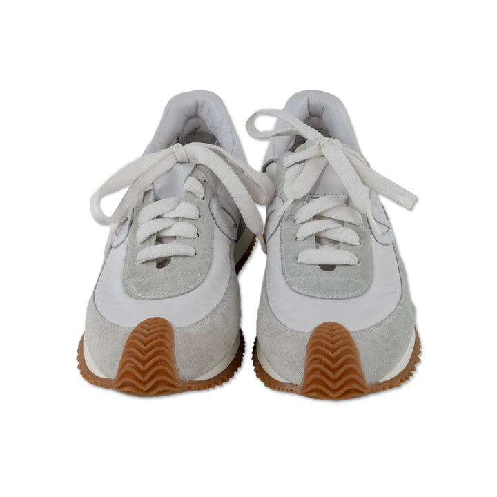 Loewe Flow Retro Runner Sneakers in Pale Blue and White