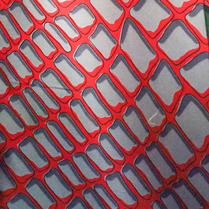 Loewe Red Multi Printed Silk Large Square Scarf