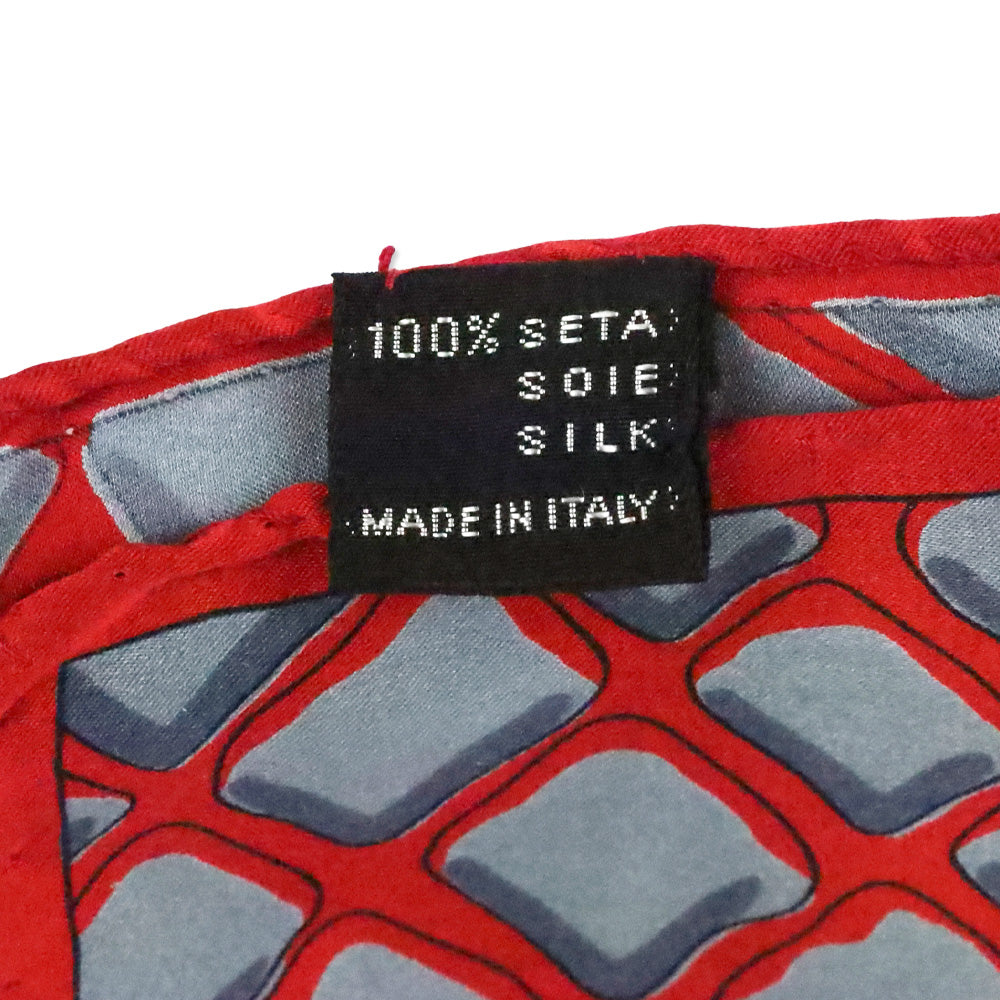 Loewe Red Multi Printed Silk Large Square Scarf