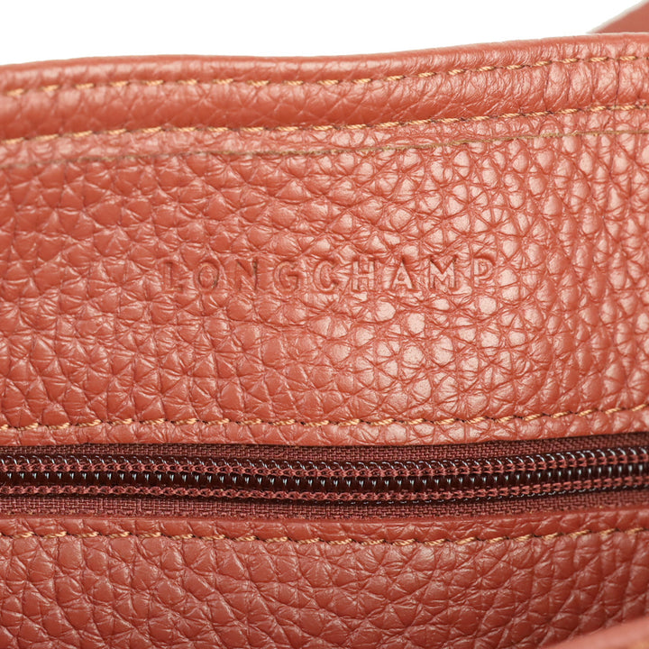 Longchamp Bamboo Toggle Clay Cowhide Leather Tote Bag