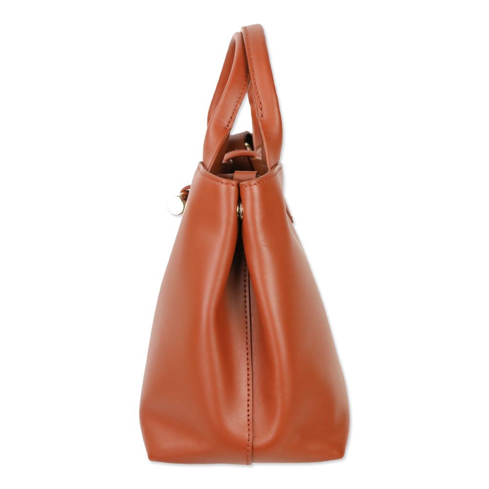 Longchamp Bark Smooth Leather Le Roseau S Tote
