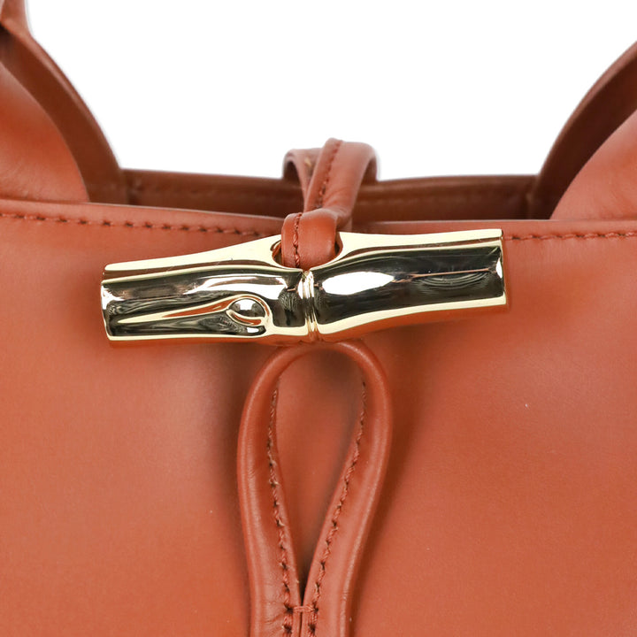 Longchamp Bark Smooth Leather Le Roseau S Tote