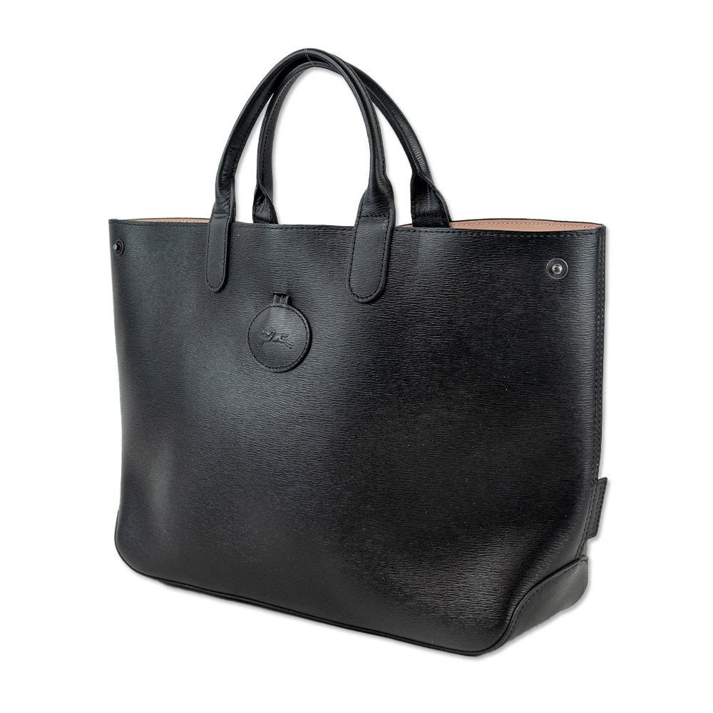 Longchamp Black Leather Tote