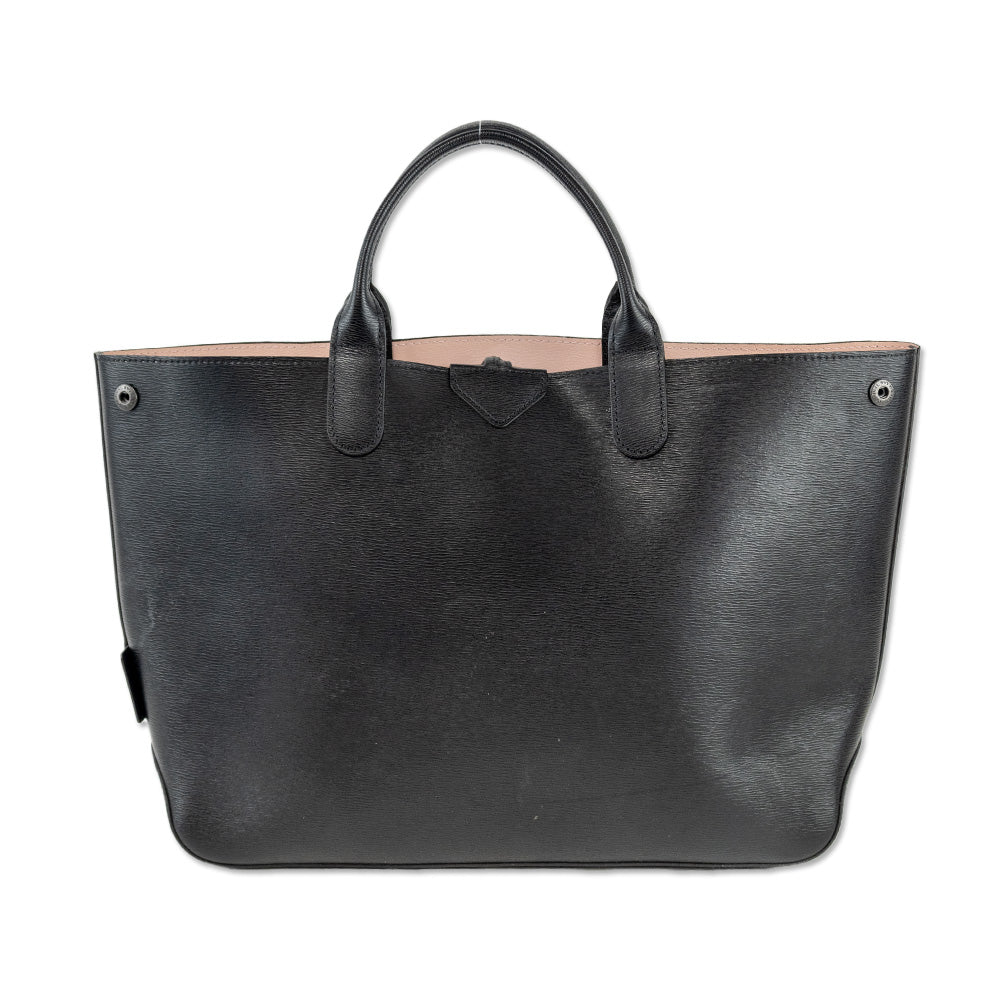 Longchamp Black Leather Tote