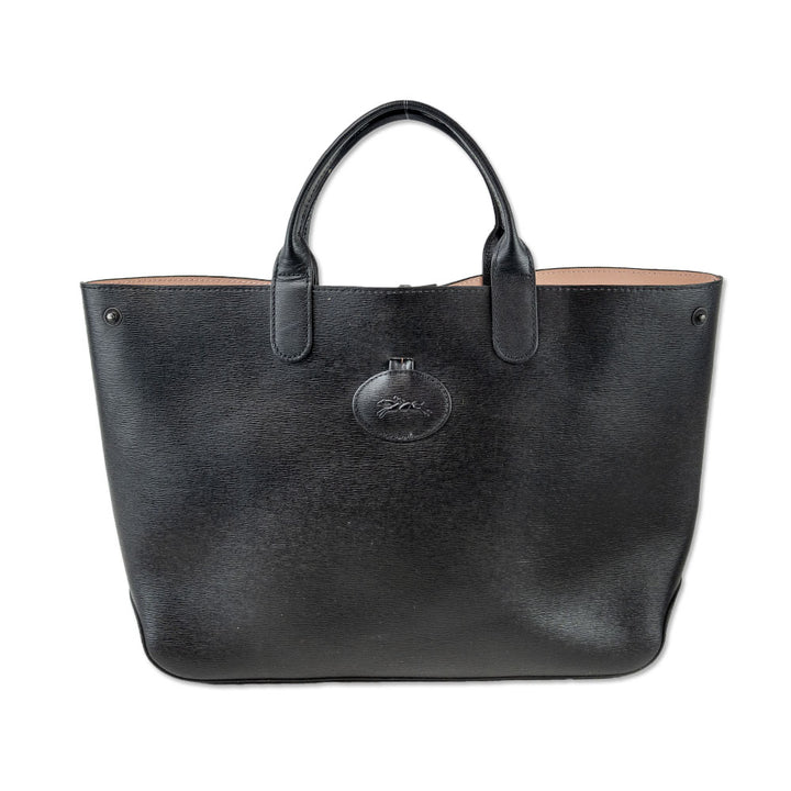 Longchamp Black Leather Tote