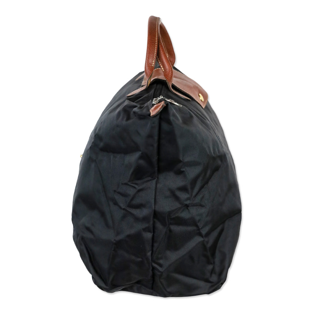 Longchamp Black Nylon Large Le Pliage Tote