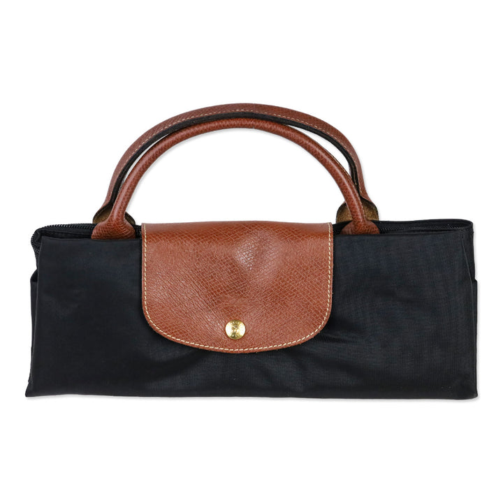 Longchamp Black Nylon Large Le Pliage Tote