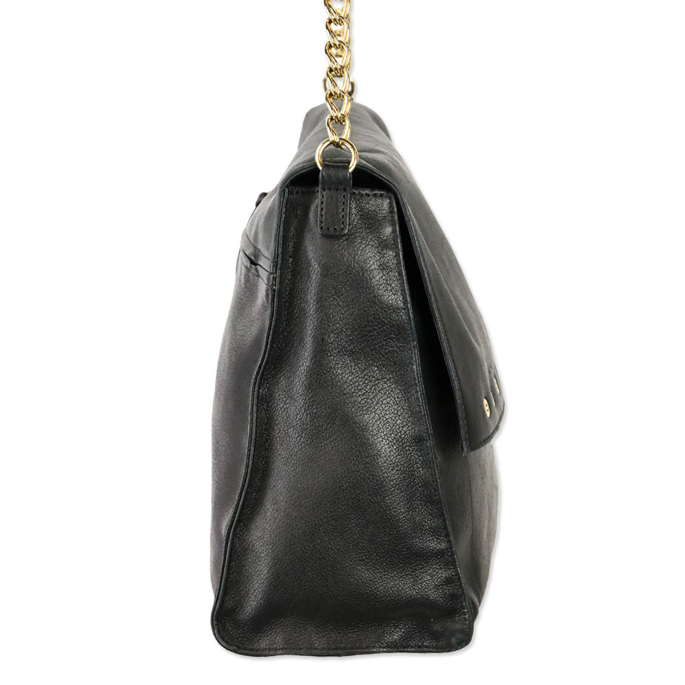 Longchamp Black Paris Rocks Shoulder Bag