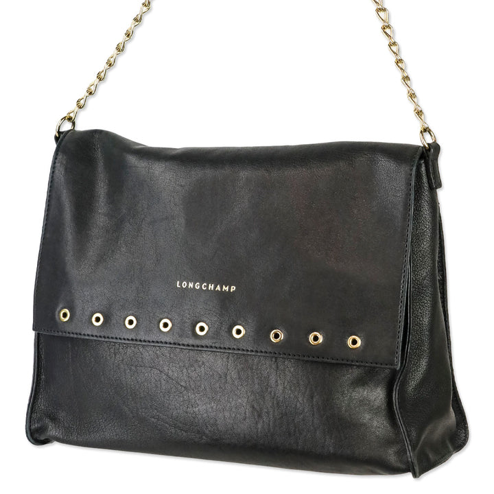 Longchamp Black Paris Rocks Shoulder Bag