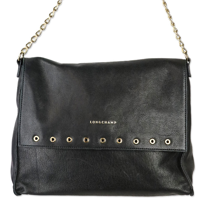 Longchamp Black Paris Rocks Shoulder Bag