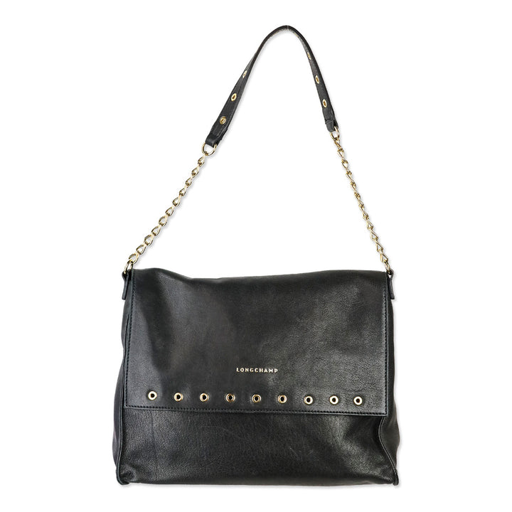 Longchamp Black Paris Rocks Shoulder Bag