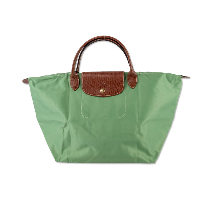 Longchamp Green Nylon Medium Le Pliage Tote