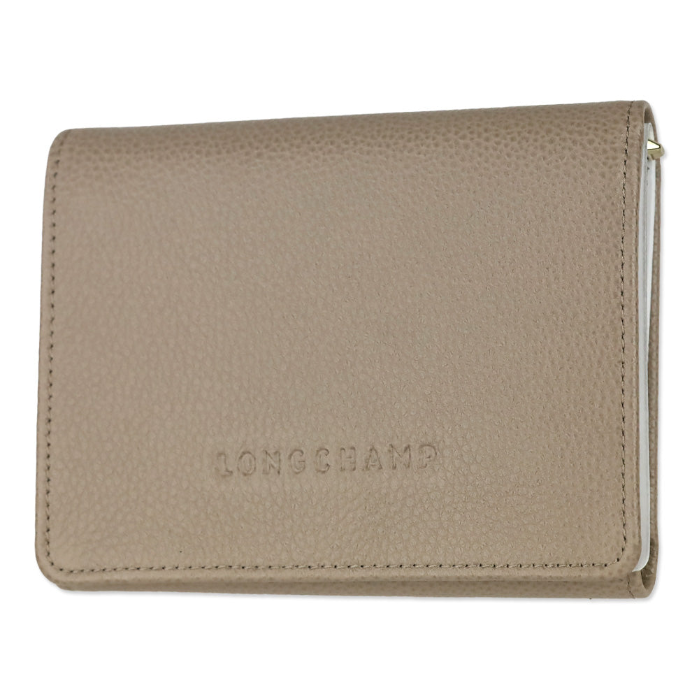 Longchamp Le Foulonné Cartera Turtledove Compact Wallet