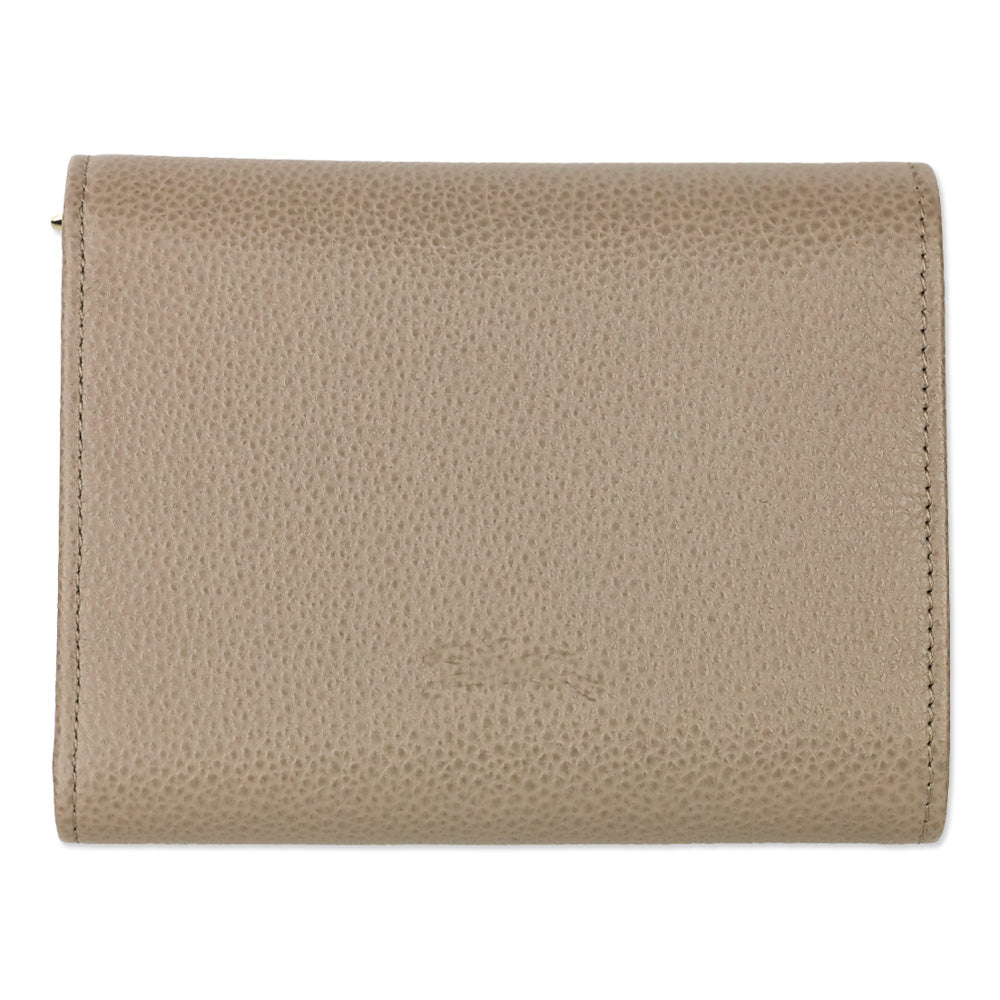 Longchamp Le Foulonné Cartera Turtledove Compact Wallet