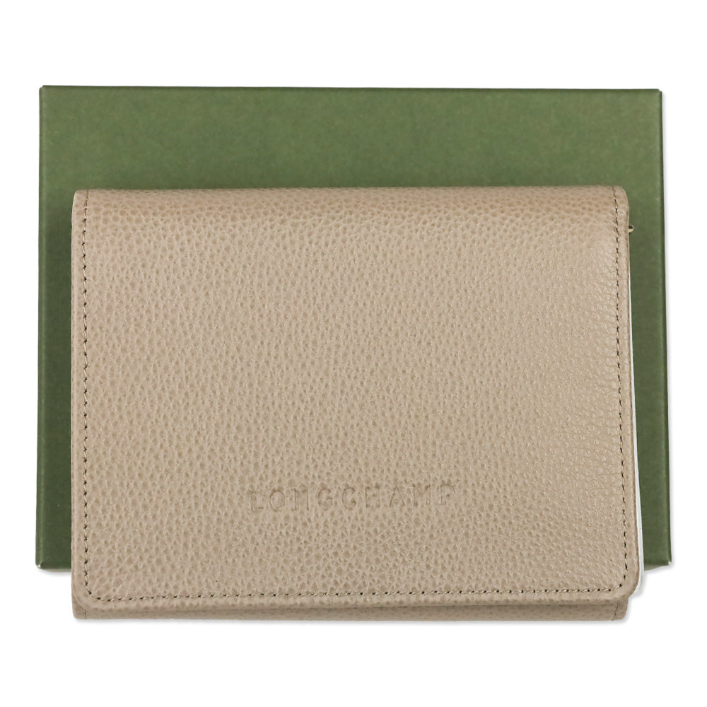 Longchamp Le Foulonné Cartera Turtledove Compact Wallet