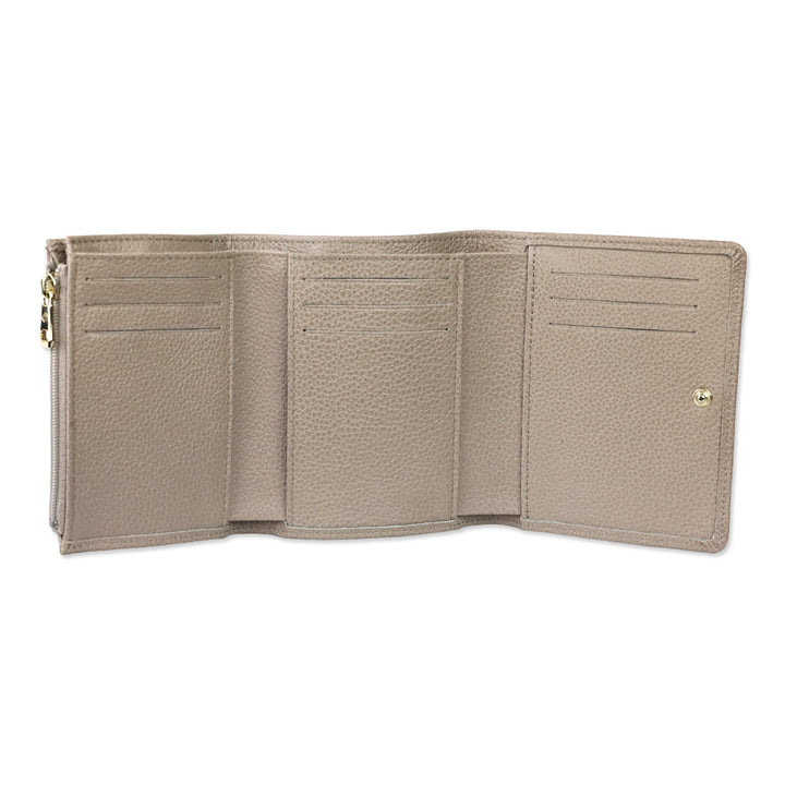 Longchamp Le Foulonné Cartera Turtledove Compact Wallet