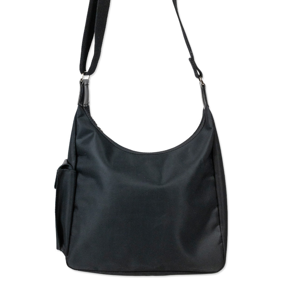 Longchamp Le Pliage Black Nylon Convertible Hobo Bag