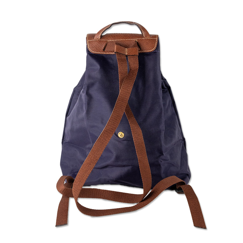 Longchamp Purple Nylon Medium Le Pliage Backpack