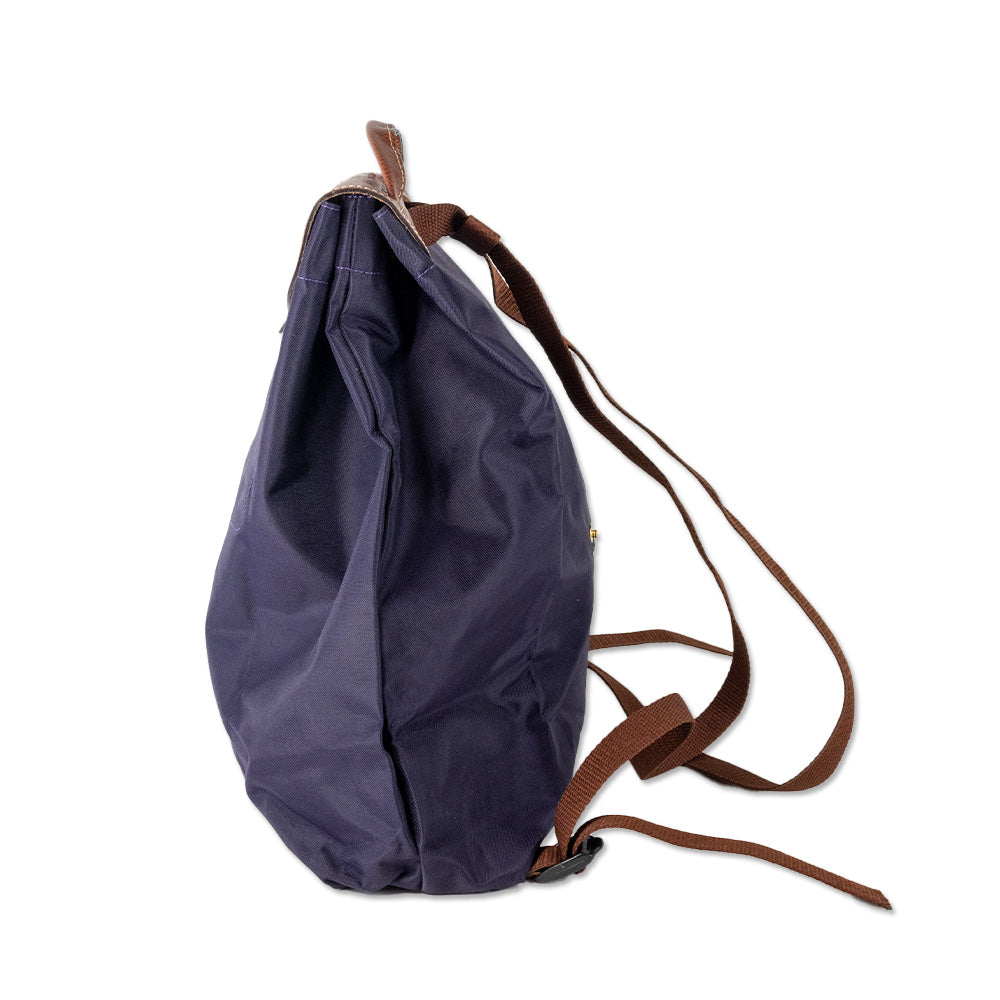 Longchamp Purple Nylon Medium Le Pliage Backpack