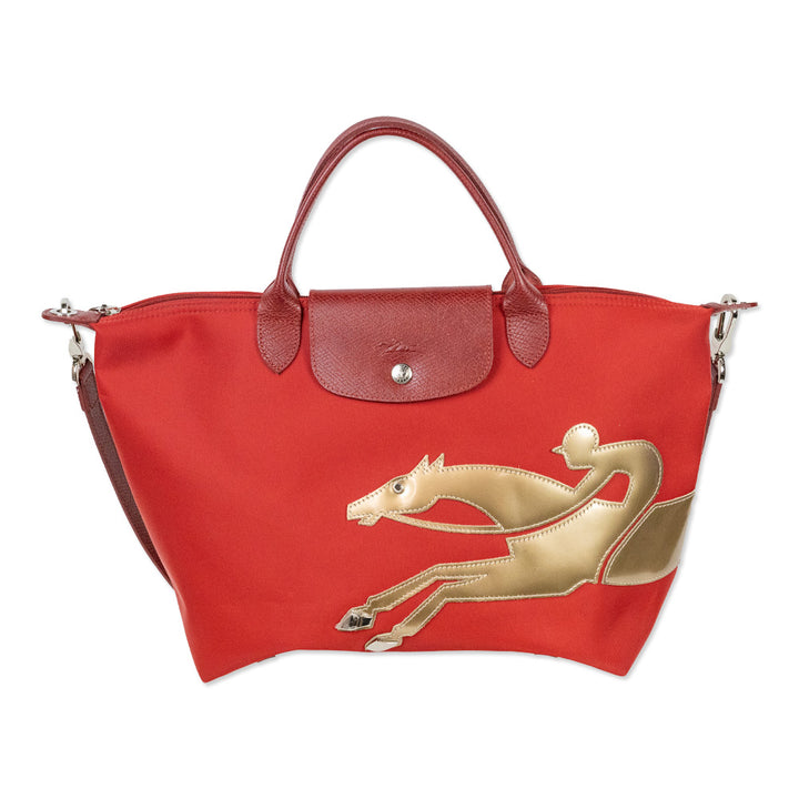 Longchamp Red Le Pliage ‘The Year Of The Horse’ Bag