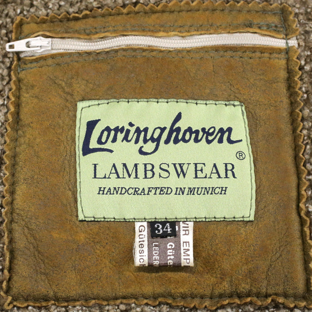 Loringhoven Tan Suede Shearling-Lined Double-Breasted Coat