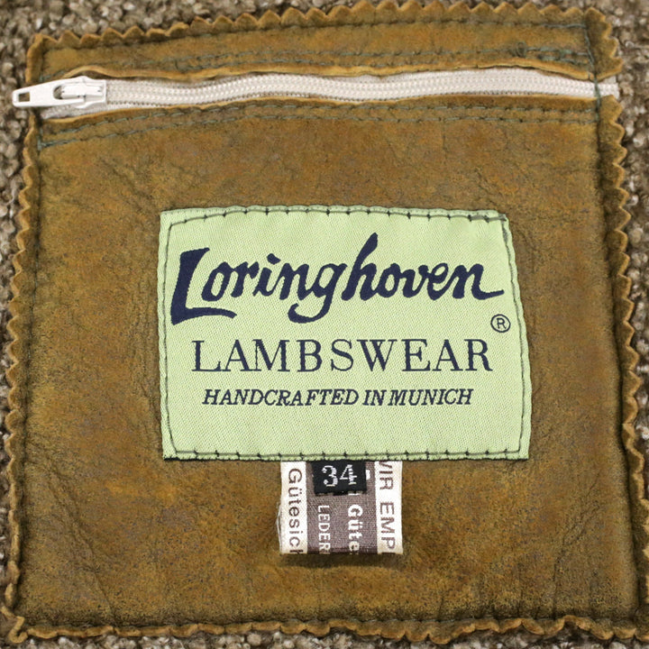 Loringhoven Tan Suede Shearling-Lined Double-Breasted Coat