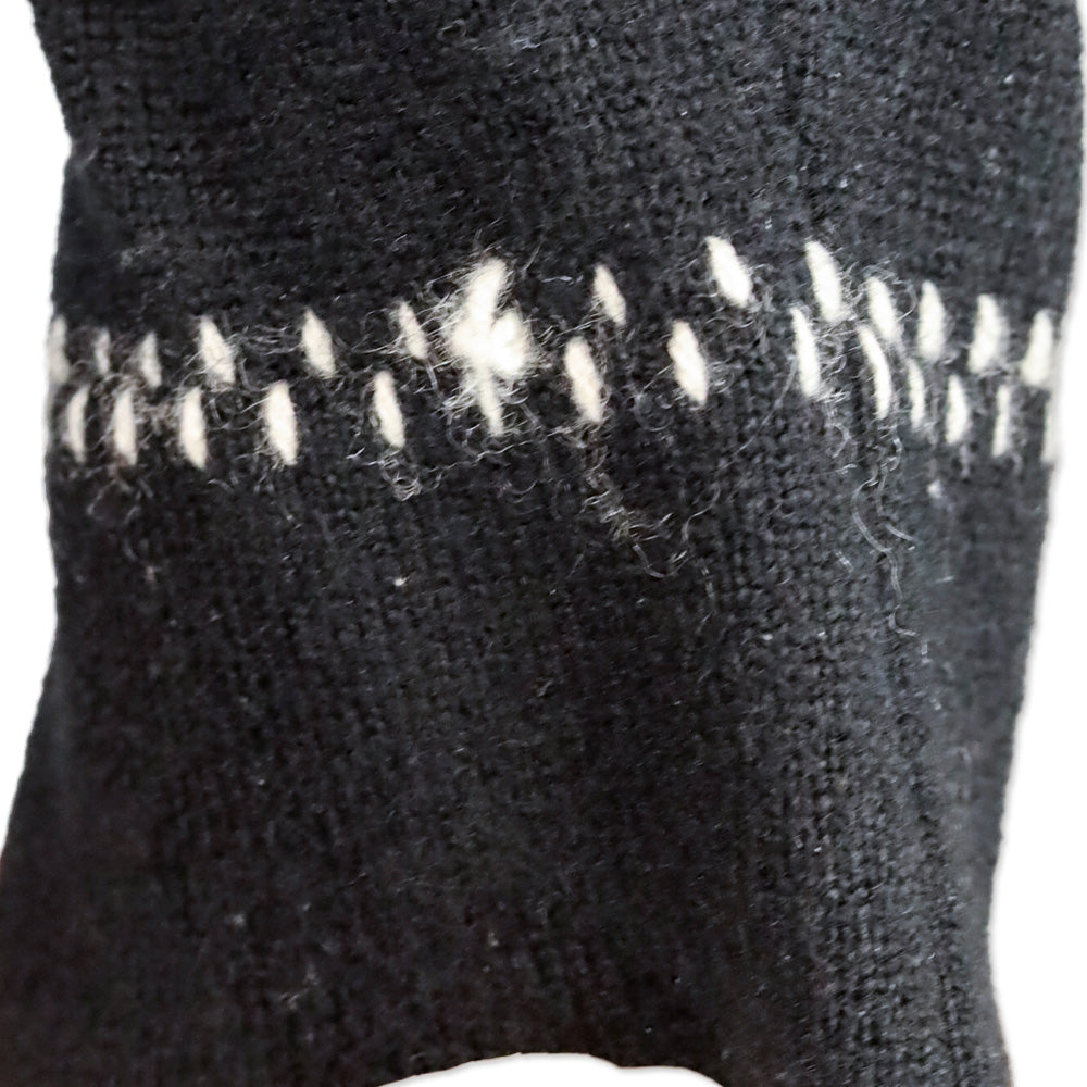 Loro Piana Black Cashmere Stitch Trim V-Neck Cardigan