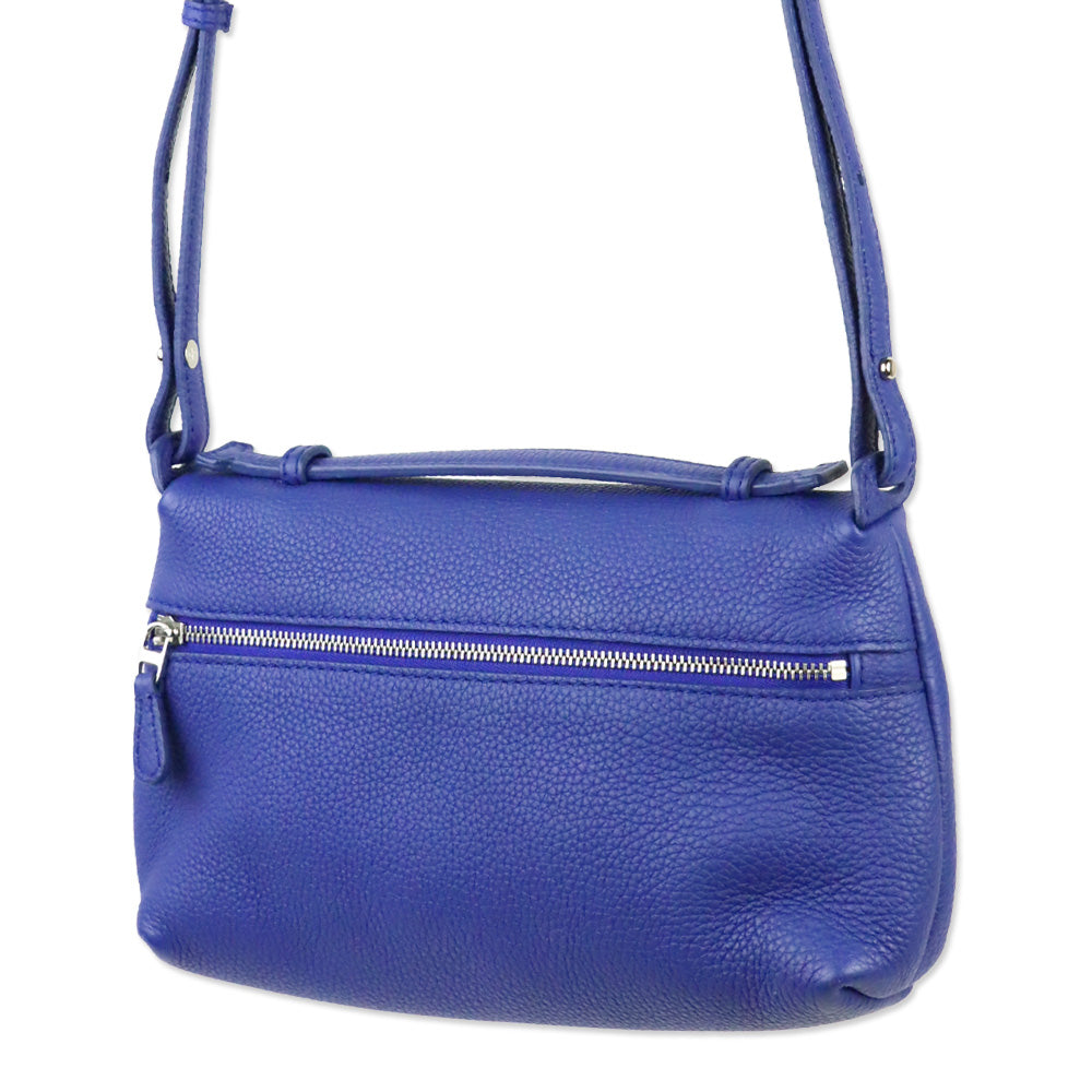 Loro Piana Cobalt Grained Leather Extra Pocket Crossbody Bag