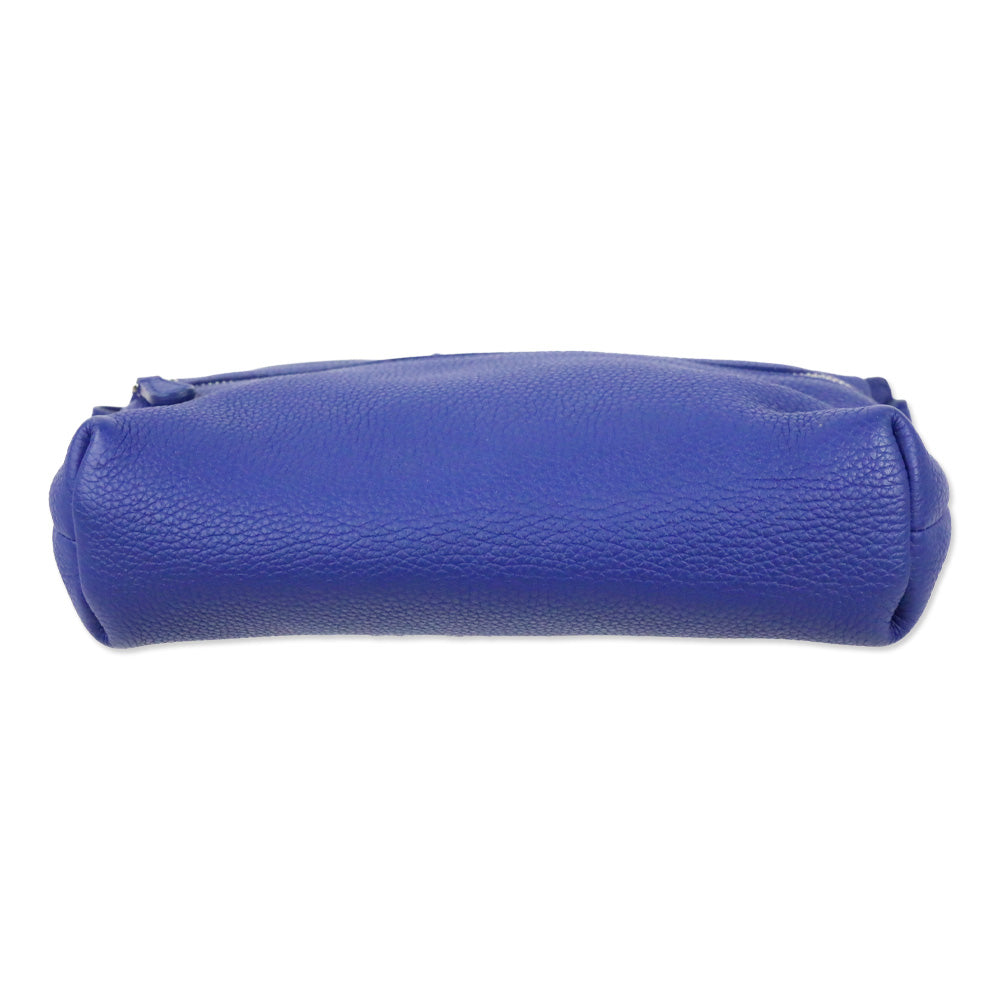 Loro Piana Cobalt Grained Leather Extra Pocket Crossbody Bag