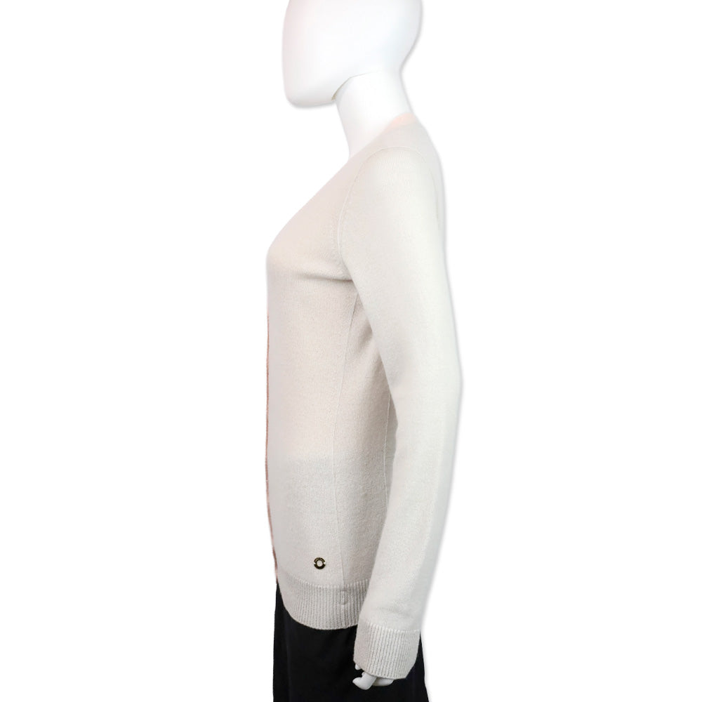 Loro Piana Grey Cashmere Knit Cardigan