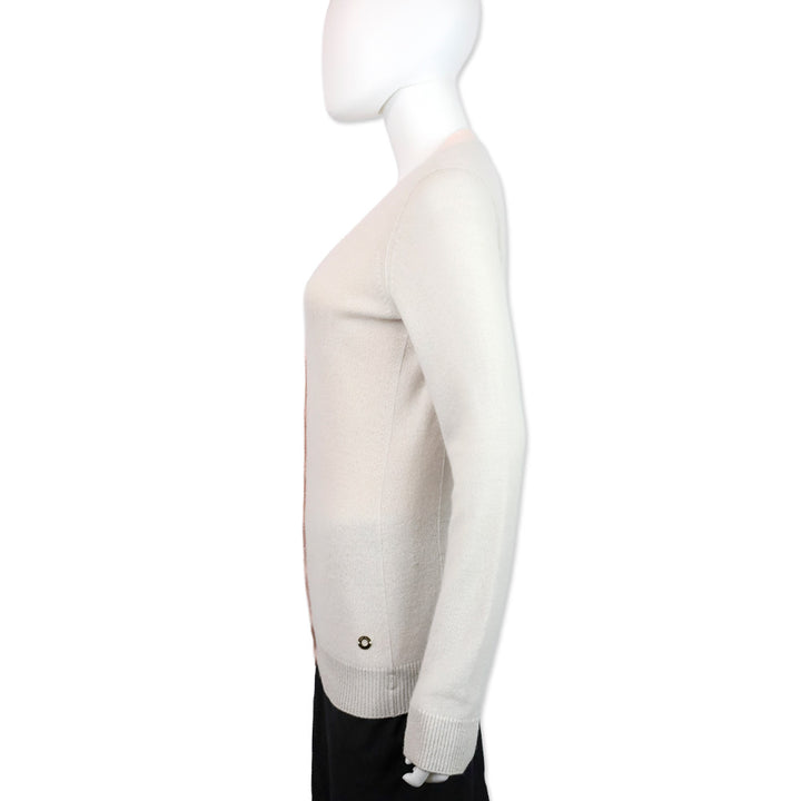 Loro Piana Grey Cashmere Knit Cardigan