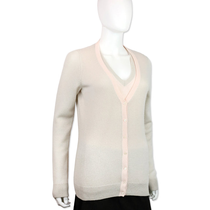 Loro Piana Grey Cashmere Knit Cardigan