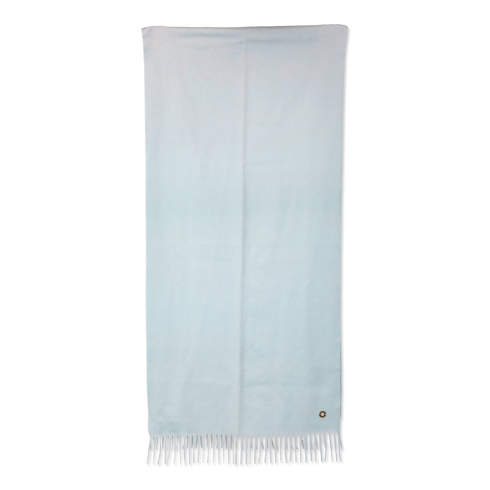 Loro Piana Light Blue Cashmere Fringe Scarf