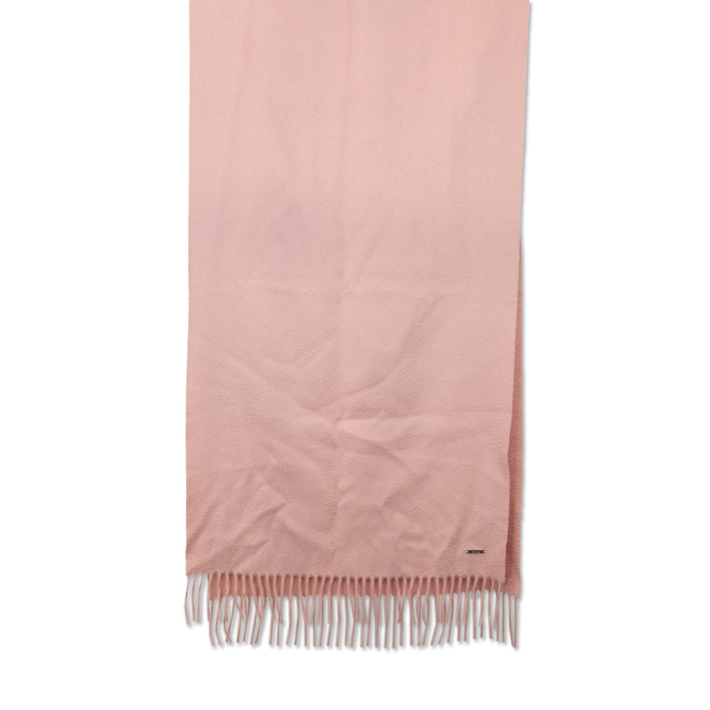 Loro Piana Light Pink Cashmere Sciarpa Grande Fringe-Trim Scarf