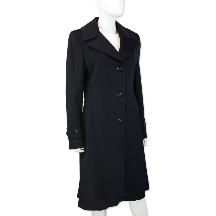 Loro Piana Navy Wool Coat