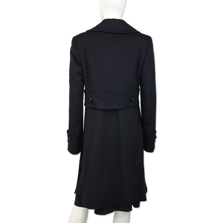 Loro Piana Navy Wool Coat